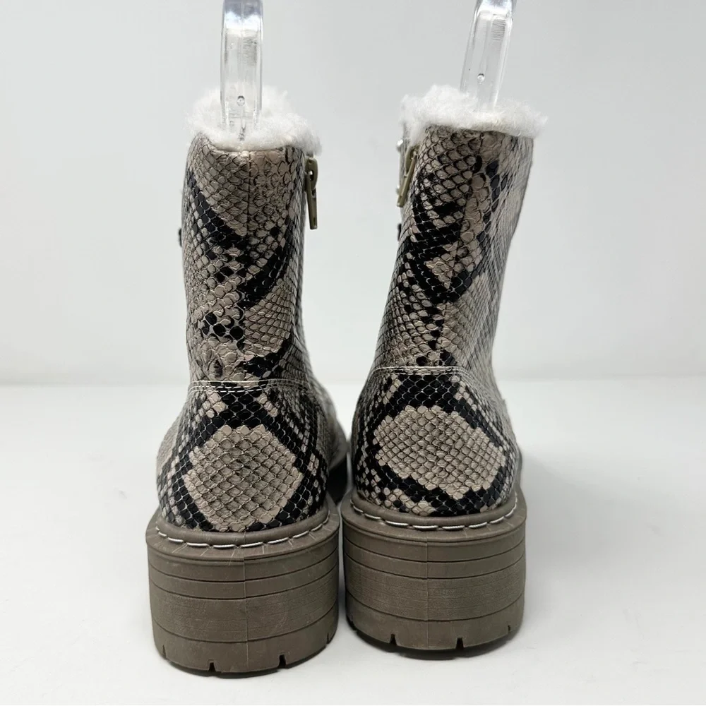 True Craft Snakeskin Combat Boots Size 8 - Picture 7 of 10